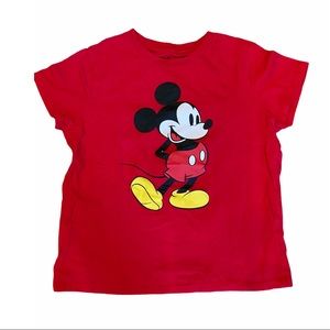 Mickey Mouse Disney Red T Shirt Girls Top L Retro Kidcore Cartoon
